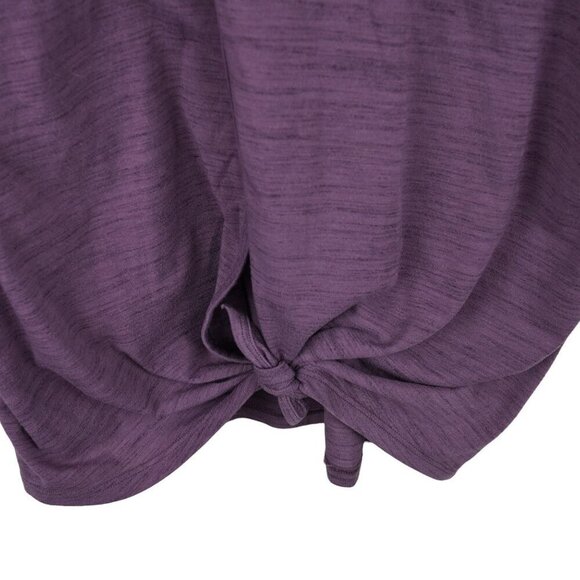 Athleta ESSENCE SPACEDYE TIE BACK TANK Agate Volcanic Violet Bow Racerback L - Picture 7 of 9